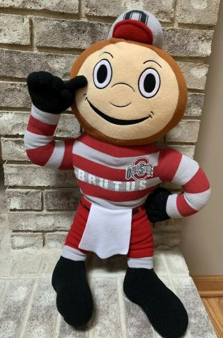 Osu Brutus Buckeye Ohio State Football Large Plush Stuffed Mascot Toy 28 "