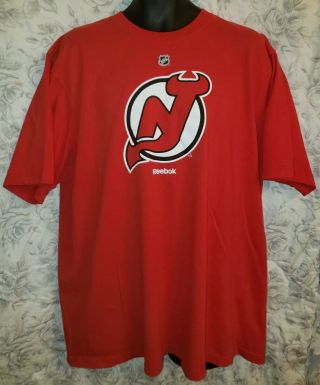 Jersey Devils Red Reebok Logo T - Shirt Euc - Mens 2xl