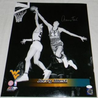 Jerry West Signed Autographed West Virginia Mountaineers 16x20 Photo Jsa