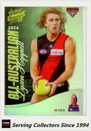 2015 Select Afl Honours S2 All Australia Team Card Aa9 Dyson Heppell (essendon)