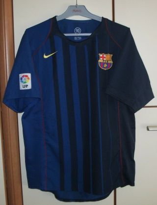 Fc Barcelona Spain 2004/2005 Away Football Shirt Jersey Camiseta Nike Size L