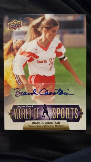 Brandi Chastain Auto Autograph Card 2011 Upper Deck World Of Sports Usa Uswnt