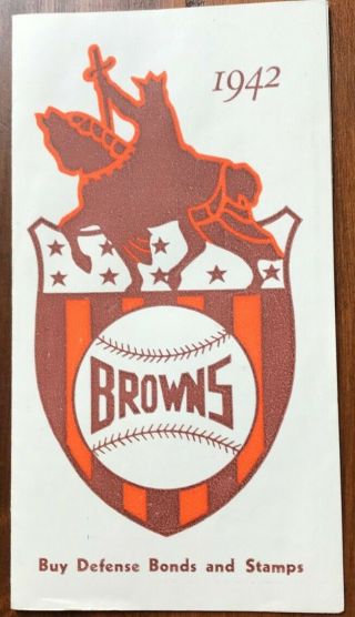 Baseball St Louis Browns 1942 Player Roster Mlb