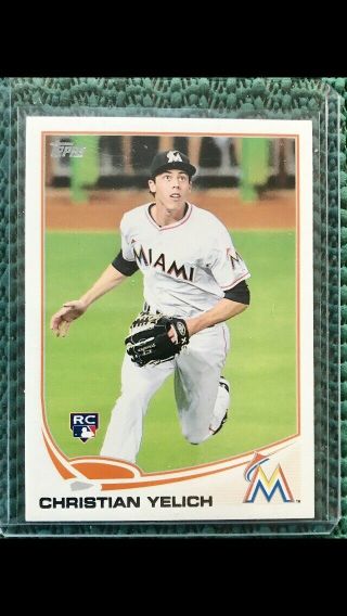 2013 Topps Update Christian Yelich Rc Rookie Card Us290 Miami Marlins