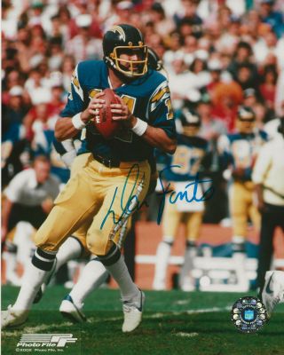 San Diego Chargers Dan Fouts Autographed 8x10 W/coa