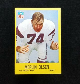1967 Philadelphia 94 Merlin Olsen Los Angelas Rams Exmt