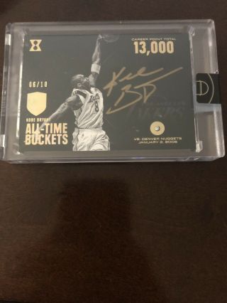 2017 Eminence Kobe Bryant All - Time Buckets 13,  000 Diamond Gold Auto 6/10