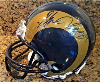 Steven Jackson,  St.  Louis Rams Pro Bowl Running Back,  Signed Mini - Helmet Psa