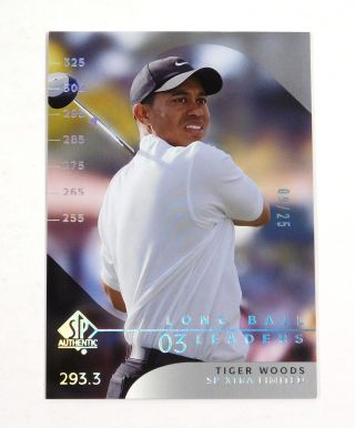 2003 Sp Authentic Tiger Woods 53 Extra Limited 09/25