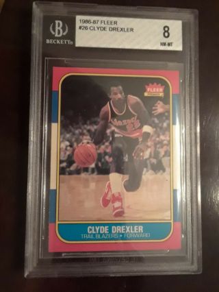 Clyde Drexler 1986 - 87 Fleer Rookie Card 26