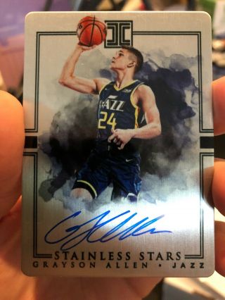2018 - 19 Impeccable Stainless Stars Auto Grayson Allen 40/99 Autograph Utah Jazz