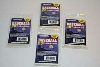 Presstine Marketing Major League Baseball Mlb 4 Packs Of 20 Trading Cards