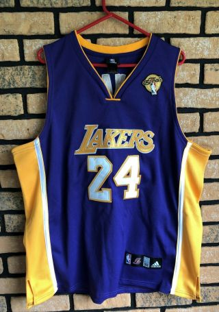 Kobe Bryant Los Angeles Lakers Adidas Jersey 24 Size 52 Adidas The Finals Nba