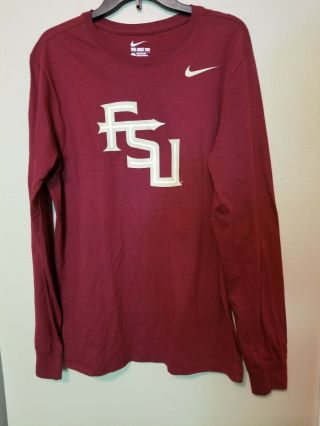 Nike Athletic Cut Florida State University Long Sleeve Shirt Mens Large