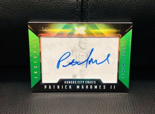 2017 Panini Luminous Endorsements XR Patrick Mahomes Rookie RC 3/3 KC Chiefs MVP 2
