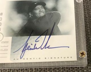 2001 SP Authentic Tiger Woods Sign of The Times Blue Autograph Auto Rookie RC 5