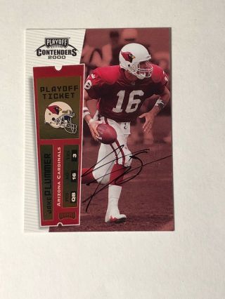 Broncos Cardinals Jake Plummer 2000 Playoff Contenders Playoff Ticket Autograph