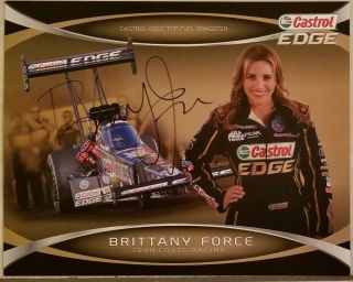 2014 Brittany Force Signed Handout Nhra Nitro Top Fuel