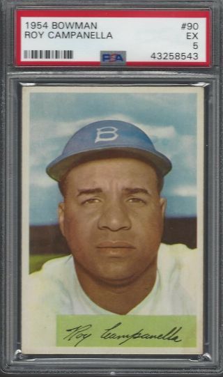 Psa 5 - 1954 Bowman 90 Roy Campanella Brooklyn Dodgers Hof