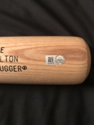 Josh Hamilton Signed Auto Louisville Slugger Bat Insc 4 HR 5/8/12 MLB Holo 3