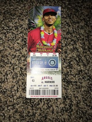Angels Mike Trout Home Run 30 Ticket Stub July 13,  2019 - 7/13/19