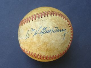 Bill Terry Signed Baseball Autographed Hof Jsa