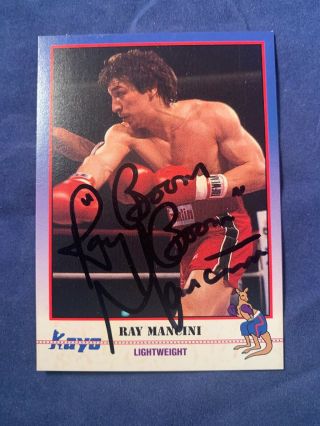 Ray " Boom Boom " Mancini Autographed Signed 1991 86 Kayo Boxing Card