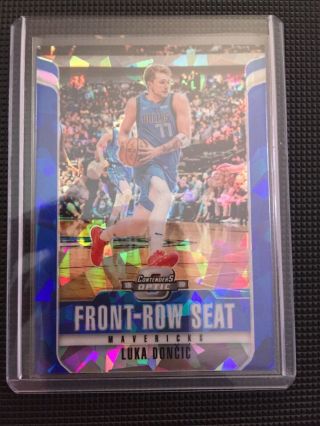2018 - 19 Contenders Optic Luka Doncic Rc Front Row Seat Blue Cracked Ice Prizm
