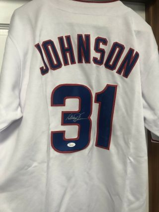 Davey Johnson Signed Chicago Cubs White Jersey Jsa Autographed