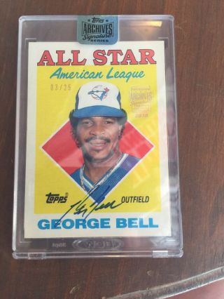 2018 Topps Archives George Bell Auto 3/25