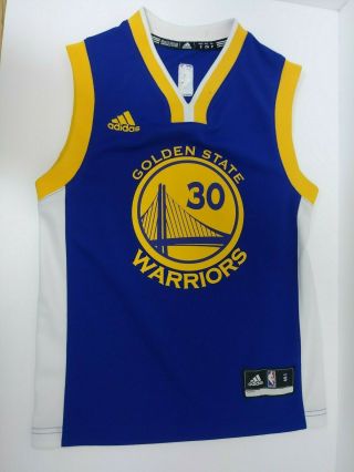 Adidas Stephen Curry 30 Basketball Jersey Golden State Warriors Youth Sz Small