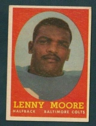 1958 Topps Football Lenny Moore 10 Nrmt Colts