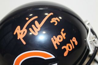 Brian Urlacher Chicago Bears signed autographed mini helmet JSA Auto 2