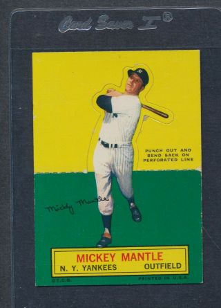 1964 Topps Stand - Ups Mickey Mantle Yankees Vg 19