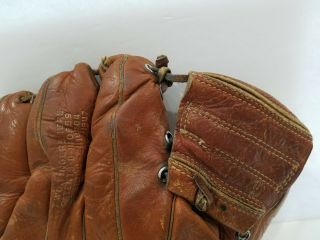 Vintage 1950 ' s Wilson Professional A2220 4 Finger Ball Hawk Baseball Glove Mitt 3