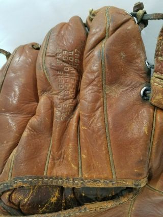 Vintage 1950 ' s Wilson Professional A2220 4 Finger Ball Hawk Baseball Glove Mitt 5