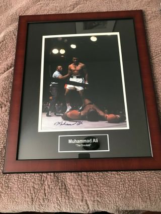 Muhammad Ali Signed Picture With Frame And -