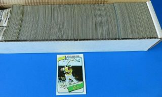 1980 Topps Baseball Card Complete Set 1 - 726 Nm/mt Ricky Henderson Rc