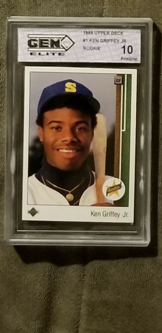 Ken Griffey Jr Rookie Card 1989 Upper Deck Graded 10