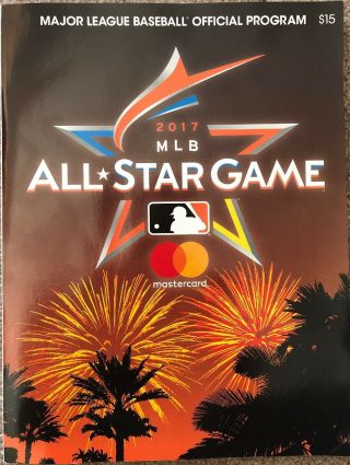 2017 Mlb All Star Game Official Program Miami Marlins - Giancarlo Stanton Back