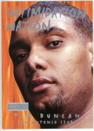 1998 - 99 Tim Duncan Skybox Premium Intimidation Nation (1:360) Refractor