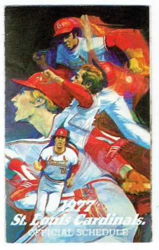 St Louis Cardinals 1977 Pocket Schedule