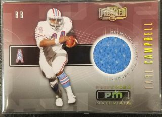 2001 Playoff Preferred Materials Earl Campbell Game Worn Jersey /400 Oilers