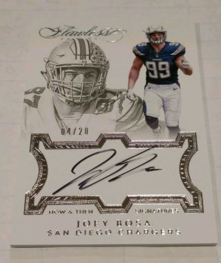 2016 Panini Flawless Now & Then Signatures Joey Bosa 04/20