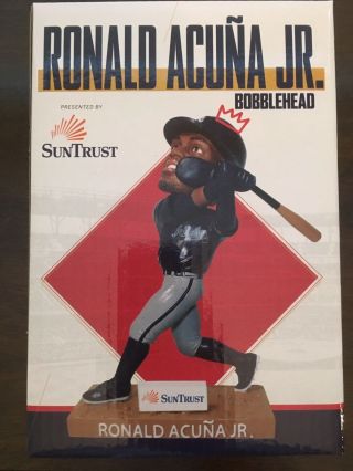 Ronald Acuna Jr.  Bobblehead ROTY Atlanta Braves Suntrust Park SGA W/Program 4