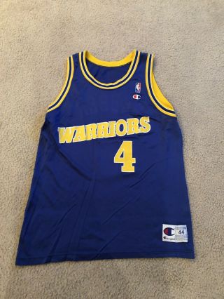 Vintage Chris Webber Warriors Rookie Champion Jersey Size 44