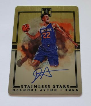2018 - 19 Deandre Ayton Panini Impeccable Stainless Stars Auto Rookie Rc 05/10