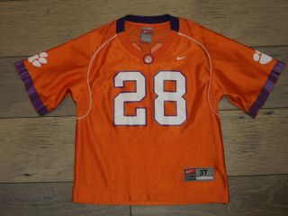 Nike Clemson Tigers Orange 28 Football Jersey Size 3t Game Day
