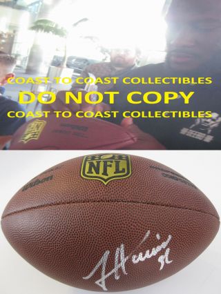 James Harrison,  Pittsburg Steelers,  Signed,  Autographed,  Duke Football,  Proof