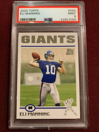 Eli Manning 2004 Topps Rookie Card Rc Psa 9 York Giants